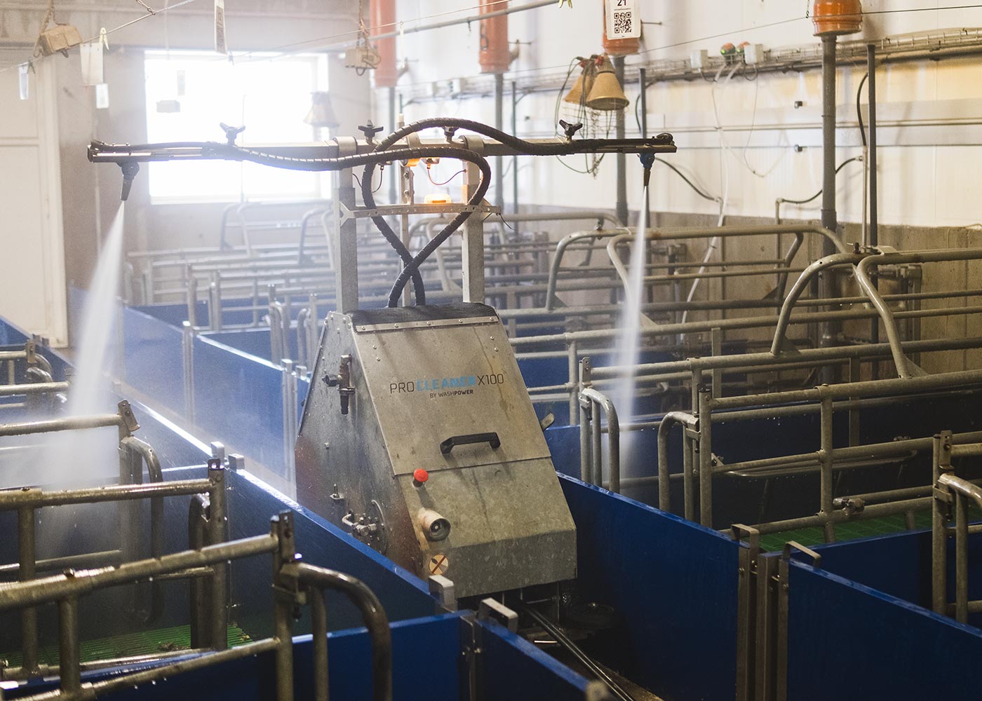 Robot running soaking program with both nozzles first Robot running soaking program with both nozzles first